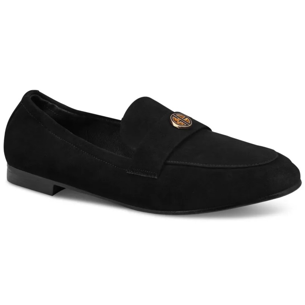 Giani Bernini Trinaa Ruched Slip-On Loafer Flats Women’s Black Suede Sz8M - Picture 2 of 12